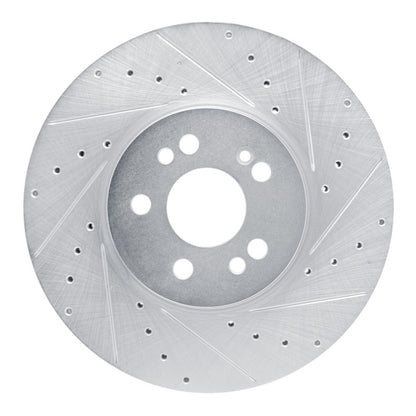 R1 Concepts R1 2020-2023 Mercedes-Benz GLE350 Front Right Drilled & Slotted Silver Brake Rotor