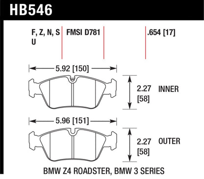 Hawk Performance Hawk HT-10 Street Brake Pads