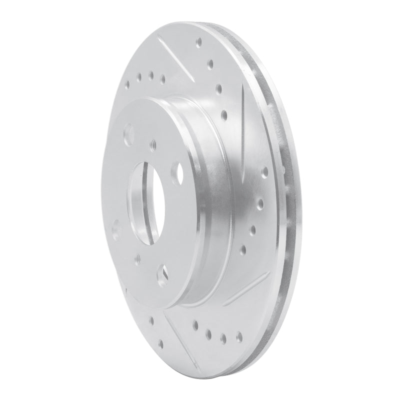 R1 Concepts R1 91-99 Toyota Paseo Front Right Drilled & Slotted Silver Brake Rotor