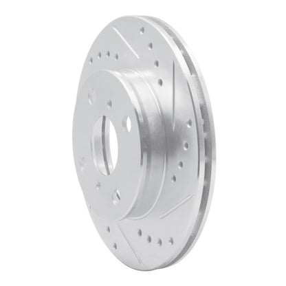 R1 Concepts R1 91-99 Toyota Paseo Front Right Drilled & Slotted Silver Brake Rotor