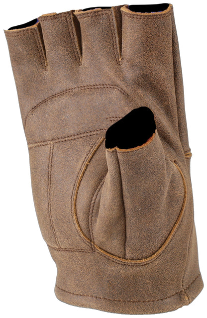 Kuryakyn Leather By River Road Buster Vintage Shorty Gloves Black - Medium