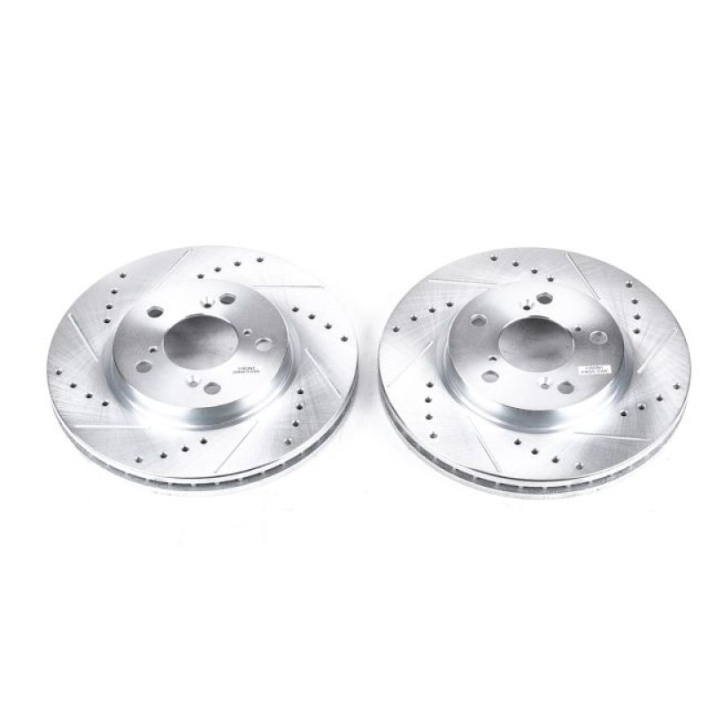 PowerStop Power Stop 05-10 Honda Odyssey Front Evolution Drilled & Slotted Rotors - Pair