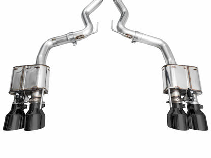 AWE Tuning AWE 2024 Ford Mustang Dark Horse S650 RWD SwitchPath Cat-Back Exhaust w/ Quad Diamond Black Tips