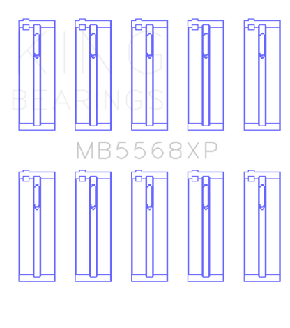 King Engine Bearings King Acura D16A1 / 97-01 Honda H22A4 / 98+ F23A (Size 0.25mm) Performance Main Bearing Set