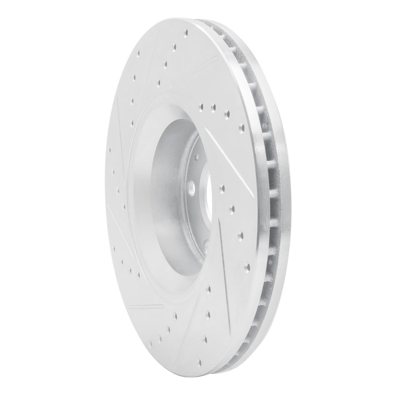 R1 Concepts R1 05-11 Audi A6 Quattro Front Right Drilled & Slotted Silver Brake Rotor