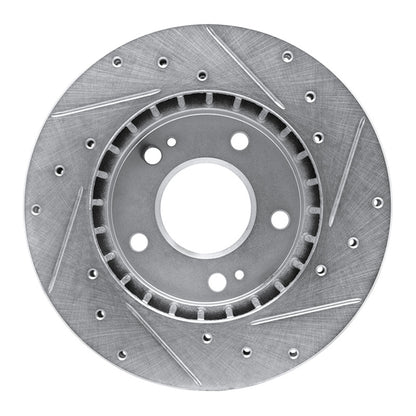 R1 Concepts R1 98-98 Eagle TALON Front Left Drilled & Slotted Silver Brake Rotor