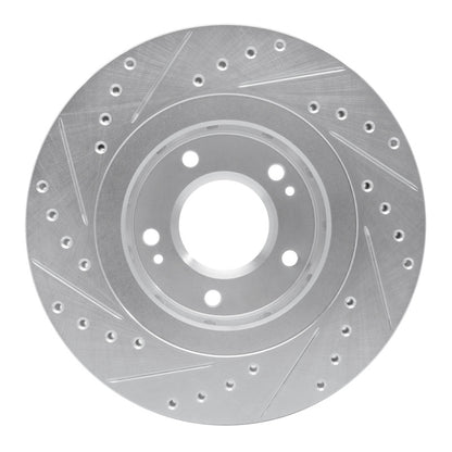 R1 Concepts R1 05-22 Mitsubishi Outlander PHEV Front Right Drilled & Slotted Silver Brake Rotor