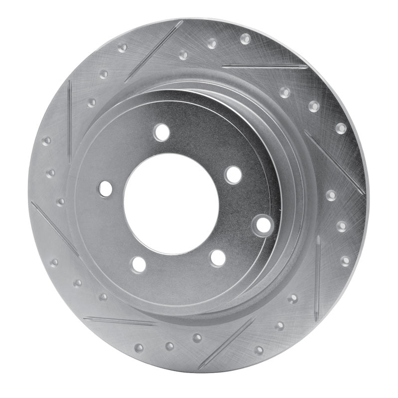 R1 Concepts R1 07-17 Chrysler 200 Rear Left Drilled & Slotted Silver Brake Rotor