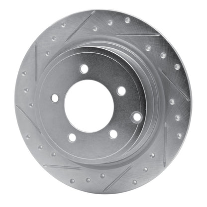 R1 Concepts R1 07-17 Chrysler 200 Rear Left Drilled & Slotted Silver Brake Rotor