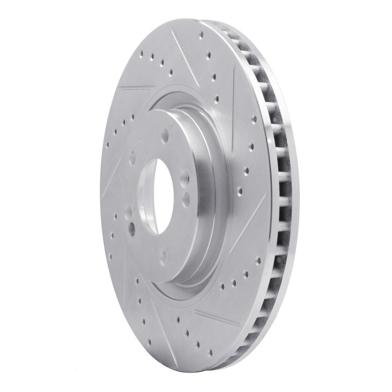 R1 Concepts R1 11-25 Hyundai SONATA Front Right Drilled & Slotted Silver Brake Rotor