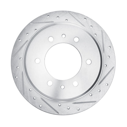 R1 Concepts R1 06-10 Hummer H3 Rear Right Drilled & Slotted Silver Brake Rotor