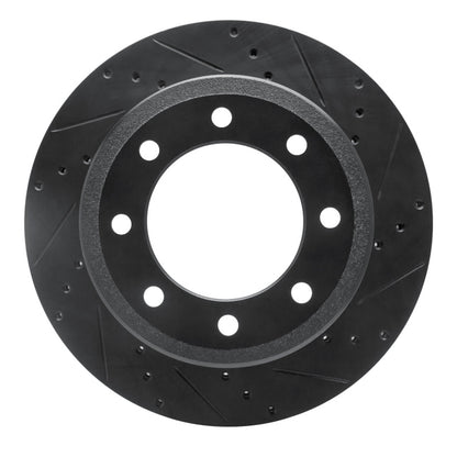 R1 Concepts R1 11-22 Ford F-350 Super Duty 4WD Rear Right Drilled & Slotted Black Brake Rotor