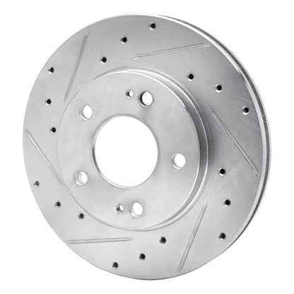 R1 Concepts R1 98-98 Eagle TALON Front Left Drilled & Slotted Silver Brake Rotor