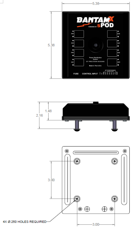 sPOD BantamX HD for 84in Battery Cables