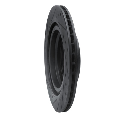 R1 Concepts R1 16-26 BMW 228I Gran Coupe Rear Right Drilled & Slotted Black Brake Rotor