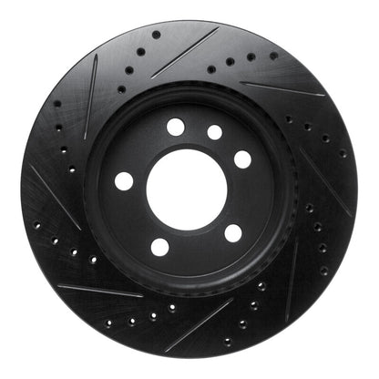 R1 Concepts R1 10-17 Volkswagen AMAROK (Mexico) Front Right Drilled & Slotted Black Brake Rotor