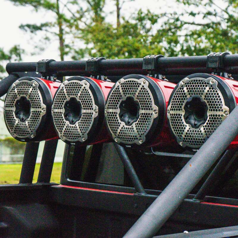 DS18 Marine And Powersports Tower 8in 125 Watts RMS RGB LED Lights Black Carbon Fiber