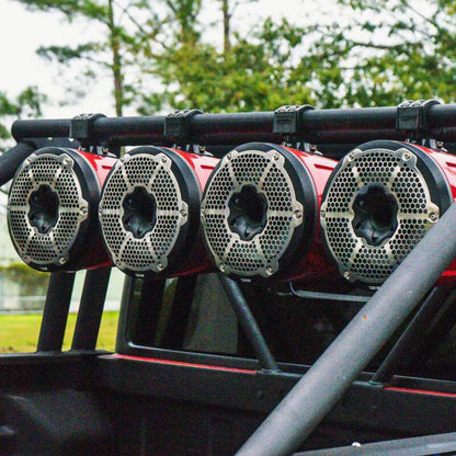 DS18 Marine And Powersports Tower 8in 125 Watts RMS RGB LED Lights Black Carbon Fiber