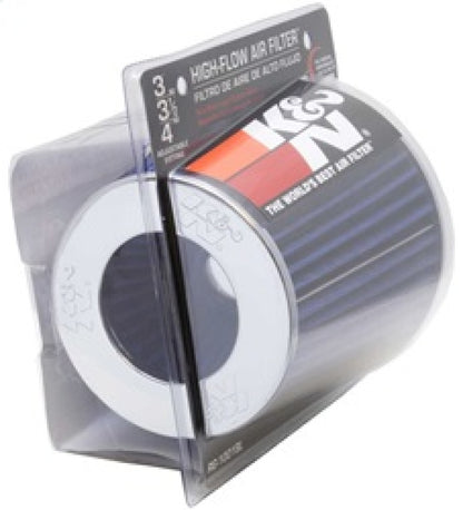 K&N Engineering K&N Universal Air Filter Chrome Round Tapered Blue - 4in Flange ID x 1.125in Flange Length x 5.5in H