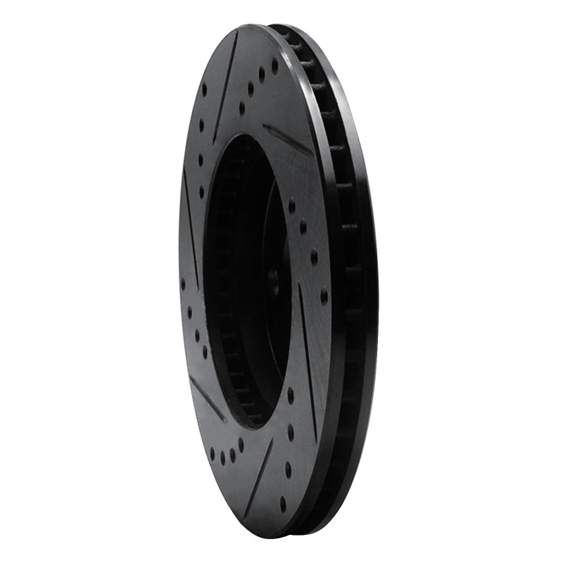 R1 Concepts R1 00-05 Chrysler Neon Front Right Drilled & Slotted Black Brake Rotor