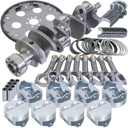 Eagle Chevy 350 1Pc 3.750in Crank 5.700in I-Beam Rods 4.000in Pistons 168 Tooth FP Balanced Assembly