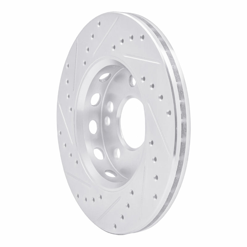 R1 Concepts R1 90-92 Mercedes-Benz 300E Front Right Drilled & Slotted Silver Brake Rotor