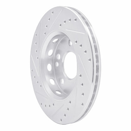 R1 Concepts R1 90-92 Mercedes-Benz 300E Front Right Drilled & Slotted Silver Brake Rotor