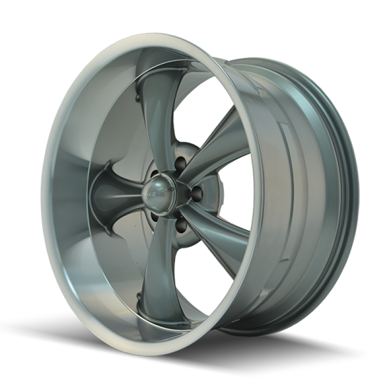 Ridler Wheels Ridler 695 17x8 / 5x120.65 BP / 0mm Offset / 83.82mm Hub Gloss Grey Machined Wheel