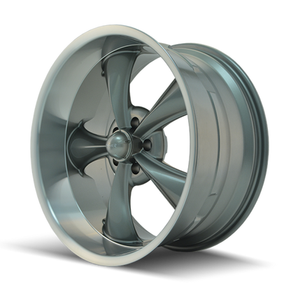 Ridler Wheels Ridler 695 17x7 / 5x114.3 BP / 0mm Offset / 83.82mm Hub Gloss Grey Machined Wheel
