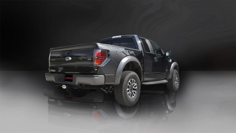 CORSA Performance Corsa 2011-2014 Ford F-150 Raptor 6.2L V8 145in Wheelbase Black Xtreme Cat-Back Exhaust