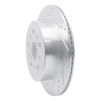 R1 Concepts R1 01-06 Lexus LS430 Rear Left Drilled & Slotted Silver Brake Rotor