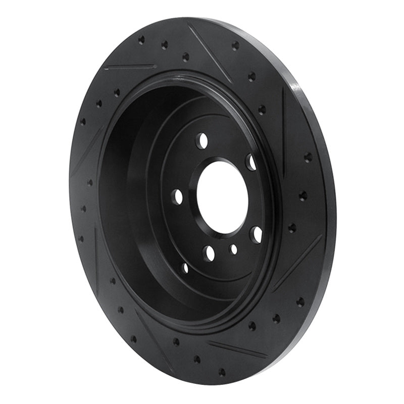 R1 Concepts R1 06-12 Mercedes-Benz R320 Rear Left Drilled & Slotted Black Brake Rotor