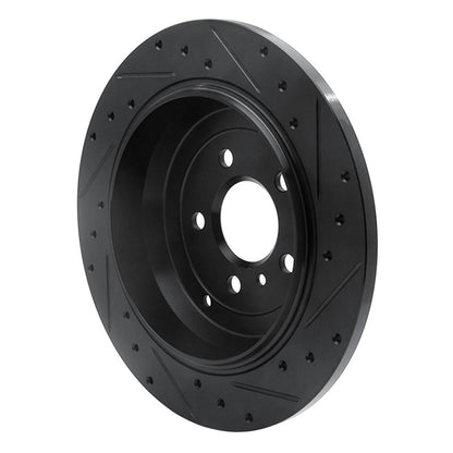 R1 Concepts R1 06-12 Mercedes-Benz R320 Rear Left Drilled & Slotted Black Brake Rotor