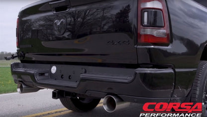 CORSA Performance Corsa 19-24 Ram 1500 5.7L Crew Cab w/ 57in or 76in Bed Cat-Back Dual Rr Exit 5in Satin Polished Tips