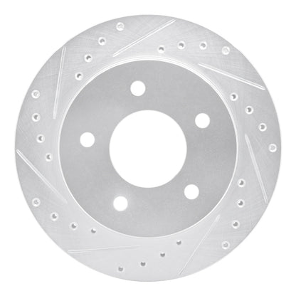 R1 Concepts R1 90-02 Chevrolet ASTRO Front Left Drilled & Slotted Silver Brake Rotor