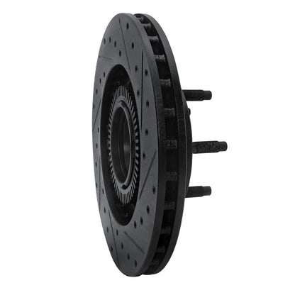 R1 Concepts R1 95-97 Ford Ranger (USA/Canada) Front Left Drilled & Slotted Black Brake Rotor