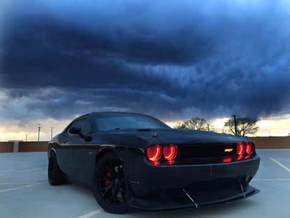 ORACLE Lighting Oracle 08-14 Dodge Challenger LED Non Projector Headlight Halo Kit - Red