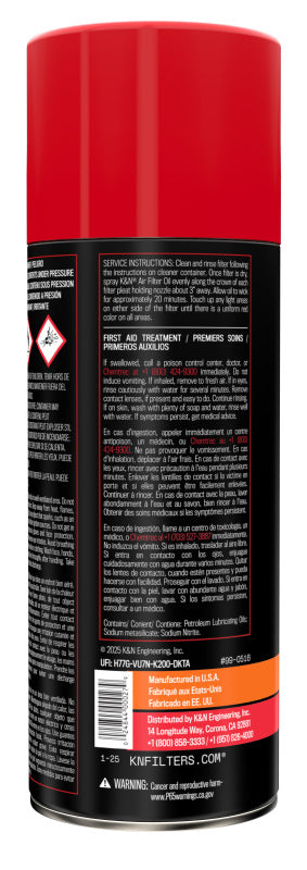 K&N Engineering K&N 12.25 oz. Aerosol Air Filter Oil