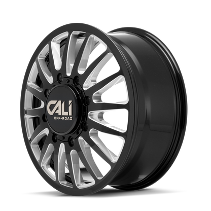 Cali Off-Road 9110D Summit Dually 20x8.25 / 8x200 BP / 115mm Offset / 142mm Hub Gls Blk Mill Wheel