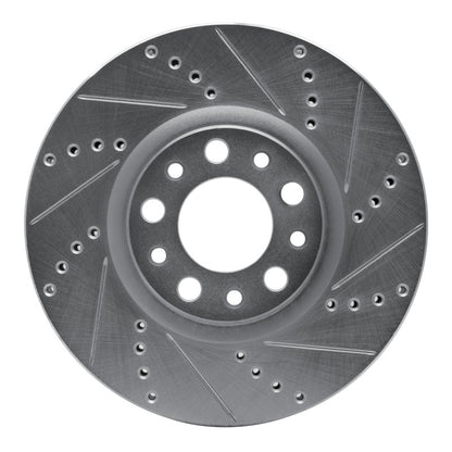 R1 Concepts R1 13-23 Chrysler 200 Front Right Drilled & Slotted Silver Brake Rotor