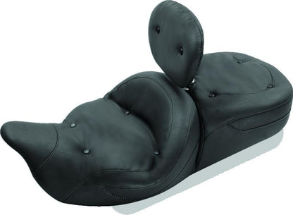Mustang Motorcycle Mustang 06-17 Harley Dyna Wide Tripper Solo Seat Diamond Stitch - Distressed Brown
