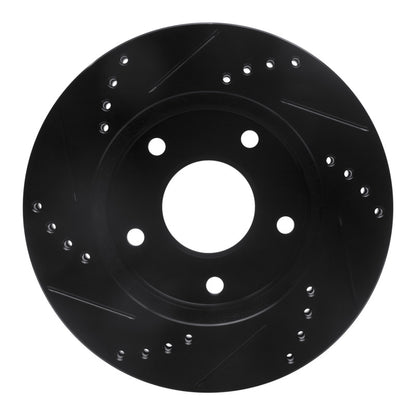 R1 Concepts R1 79-98 Buick Riviera Rear/Front Right Drilled & Slotted Black Brake Rotor