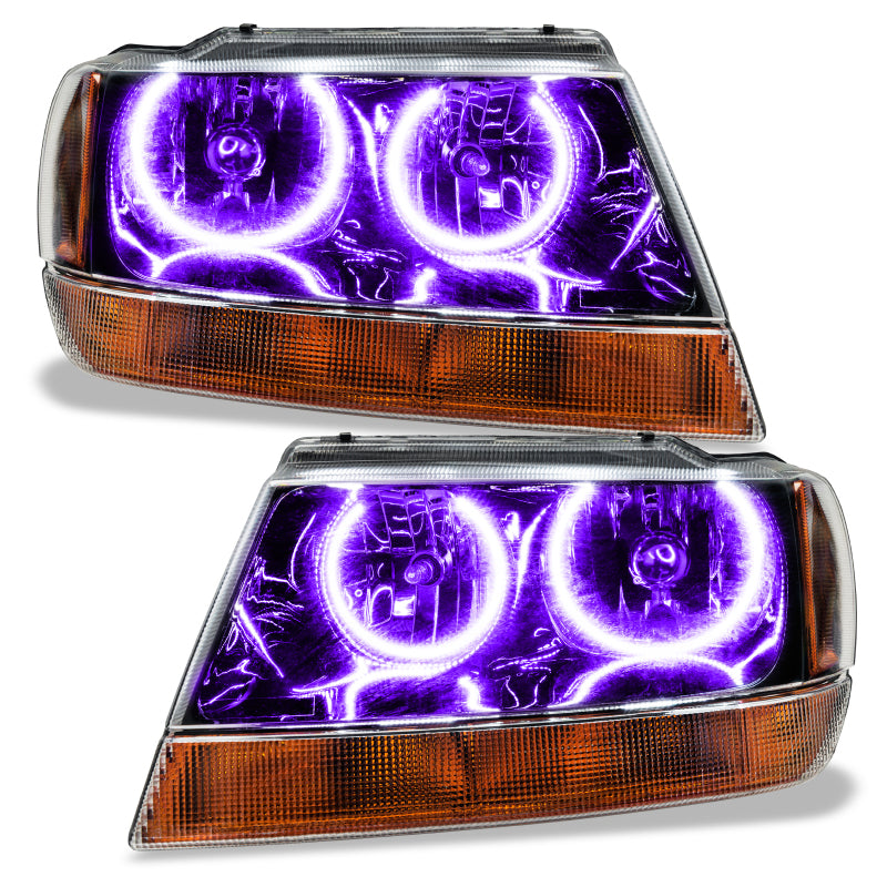 ORACLE Lighting Oracle 99-04 Jeep Grand Cherokee SMD HL - Black - ColorSHIFT w/ 2.0 Controller