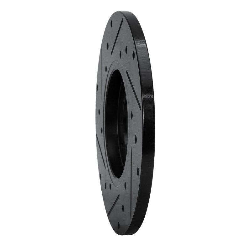 R1 Concepts R1 79-81 Toyota Celica Front Right Drilled & Slotted Black Brake Rotor