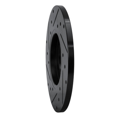 R1 Concepts R1 79-81 Toyota Celica Front Right Drilled & Slotted Black Brake Rotor