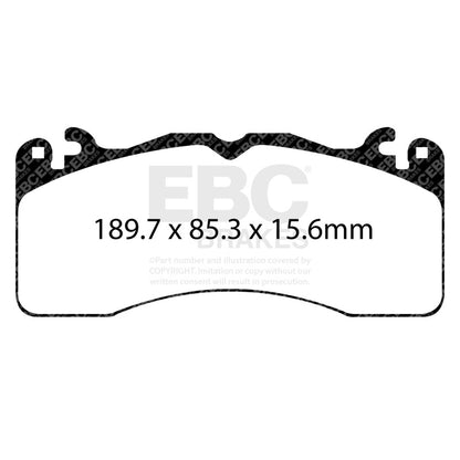 EBC Racing 2015+ Ford Mustang (6th Gen) 2.3L Turbo (GT Performance Package) RP-X Front Brake Pads