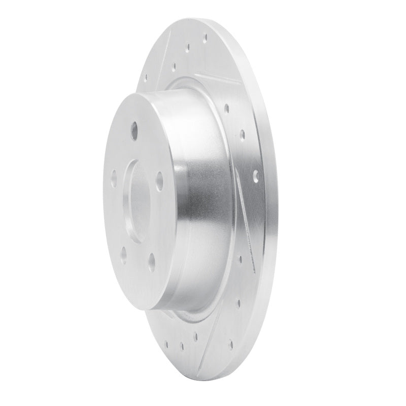 R1 Concepts R1 13-18 Ford Escape Rear Left Drilled & Slotted Silver Brake Rotor