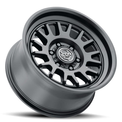 ICON Anza 17x8.5 6x5.5 25mm Offset 5.75in BS 95.1mm Hub Bore Satin Black Wheel