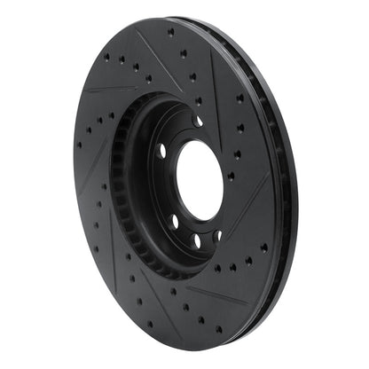 R1 Concepts R1 03-11 Cadillac BLS (Mexico) Front Left Drilled & Slotted Black Brake Rotor