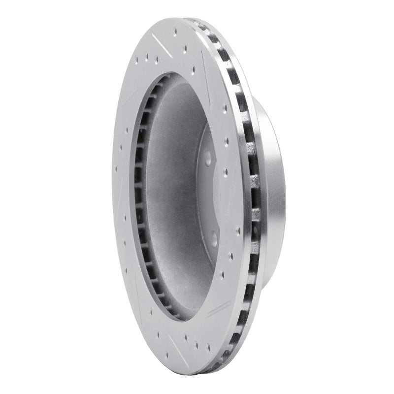 R1 Concepts R1 84-87 Chevrolet Corvette Front Left Drilled & Slotted Silver Brake Rotor